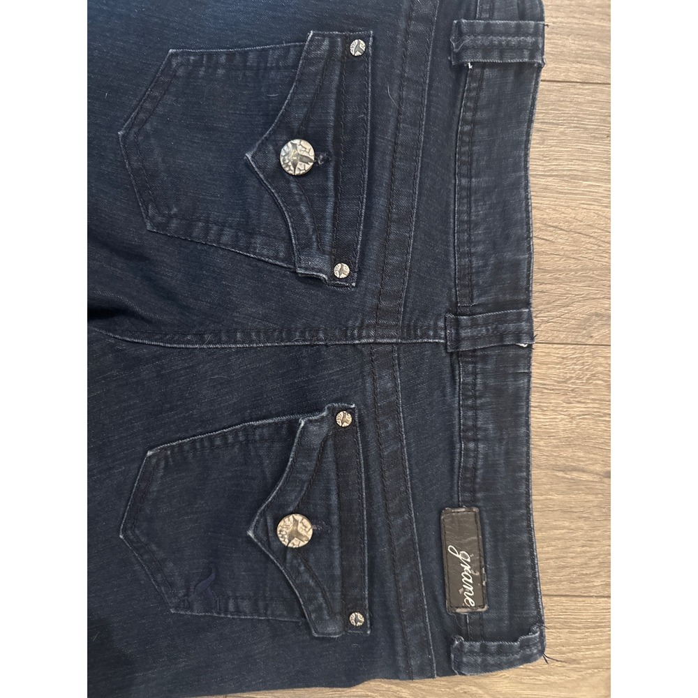 Grane Darcy Super Low Rise Skinny Jeans Dark Wash Denim Size 9 Junior‎ Womens - Picture 6 of 8